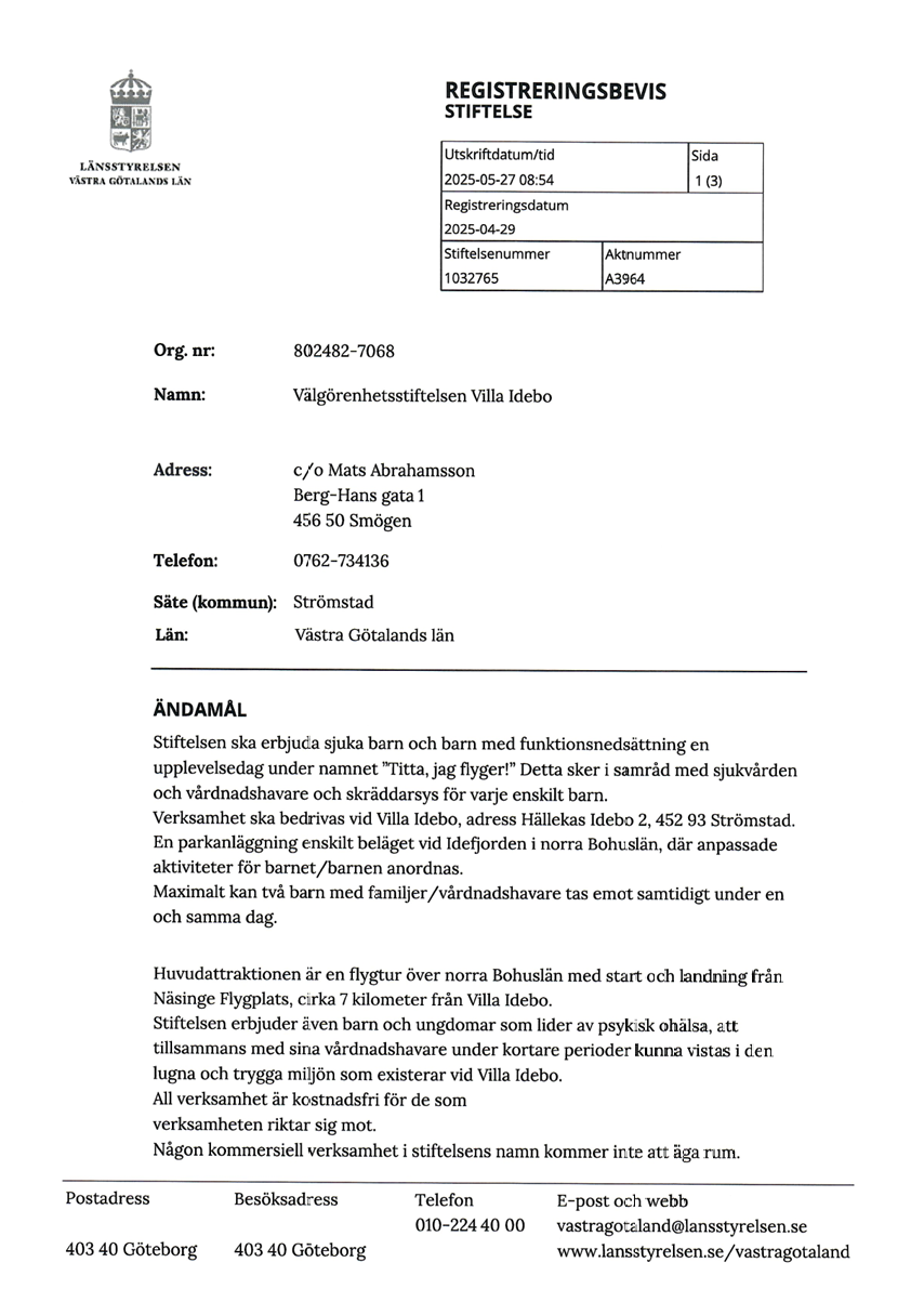 Registreringsbevis sida 1